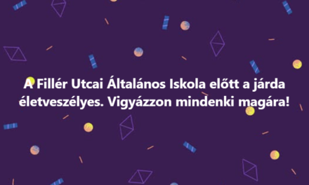 A Fillér Utcai Általános Iskola előtt a járda életveszélyes.